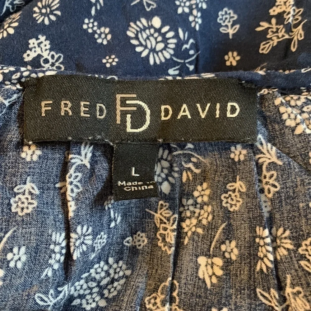 Fred David beautiful Boho Blouse Size Large EUC - Picture 4 of 6